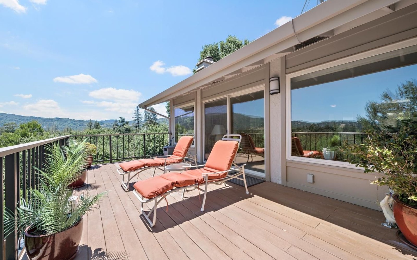 A hillside view deck at a Los Gatos home Matthew sold